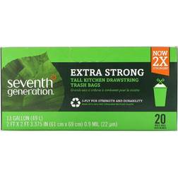 Seventh Generation Extra Strong 13 Gallon Kitchen Drawstring Trash