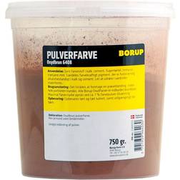 Borup pulverfarve i Oxydbrun 6408. Spand 750 gram.