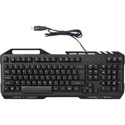 Nedis Clavier Backlit USB US Noir