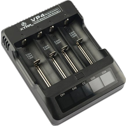 Xtar VP4 oplader til 14500/17335/18650/26650 (4 batterier)