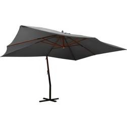 vidaXL Ombrellone A Sbalzo Con Palo In Legno 400x300 cm Antracite Cod MXL 15820 300cm