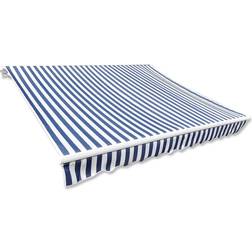 vidaXL Toldo De Lona Azul Y Blanco 450x300 cm