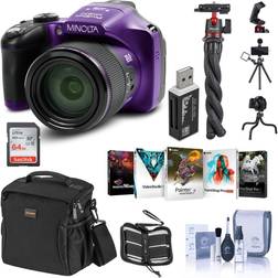 Minolta MN67Z 20MP Camera, Purple, With Premium Bundle