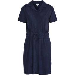 Damella Bamboo Stretchterry Short Sleeve Dress - Marine