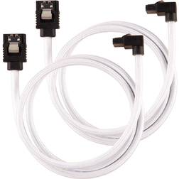 Corsair Premium Sleeved SATA Data Cable Connectors_ White_