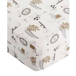 Levtex Baby Tanzania Fitted Crib Sheet In White/taupe