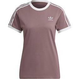 adidas Women's Adicolor Classics 3-Stripes Tee - Brown