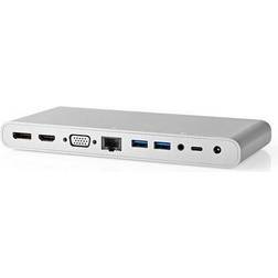 Nedis CCTB64991AL02 docking station USB-C VGA HDMI DP 1GbE