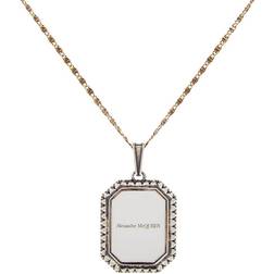 Alexander McQueen Mässingsplatta Cameo Halsband - Multicolor