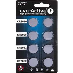 everActive 8 lithium battery set 4 x CR2032, 2 x CR2025, 2 x CR2016