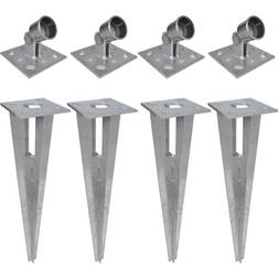 vidaXL Supporti Per Puntoni 4 pz in Acciaio