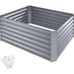 tectake Carré Potager Galavinsé 600 L - 120 x 90 x 57 cm - Argent