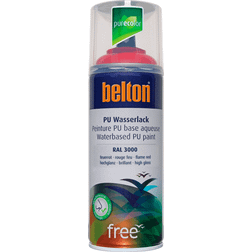 Belton Free high gloss farvespray RAL 3000 ild Lackfärg Röd 0.4L