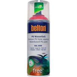 Belton Free high gloss farvespray RAL 3000 ild Lakmaling Rød 0.4L