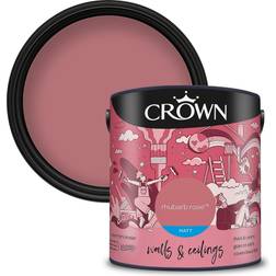 Crown Matt Emulsion Paint Wall Paint Rhubarb Rose 2.5L