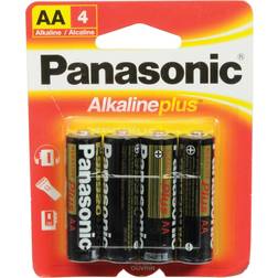 Panasonic Plus AA Alkaline Batteries 4 Pack