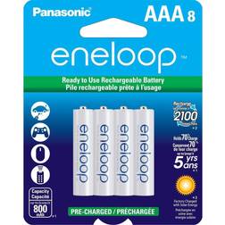 Panasonic BK-4MCCA8BA eneloop Rechargeable Batteries (AAA; 8 pk)