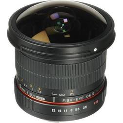 Samyang 8mm f/3.5 HD Fisheye Manual Focus Lens w/Removable Hood