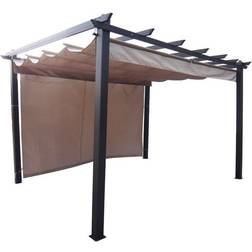 Glendale Seville Gazebo 3 Mocha, outdoor garden bbq shelter, party