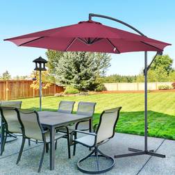 OutSunny 3m Garden Banana Parasol Hanging Cantilever Umbrella