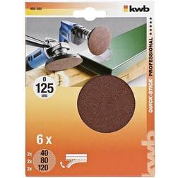 Kwb Quick-Stick Sanding Discs for Wood&Metal 6 pcs. Ø125mm