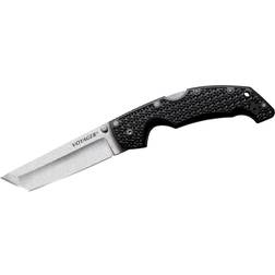 Cold Steel Voyager Series Folding Knife with Tri-Ad Lock Pocket Clip, Tanto Plain, Large Hunting Knife