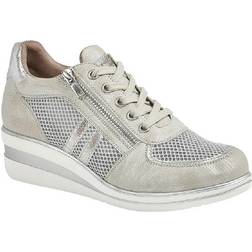 Cipriata Cipriata Womens Lace And Zip Trainers (3 UK) (Silver)