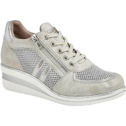 Cipriata Womens Lace And Zip Trainers (3 UK) (Silver)