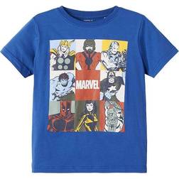 Name It Marvel Ss Top Mar Nouvean Navy Unisex