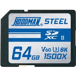 Hoodman 64GB Steel UHS-II V60 U3 Class 10 SDXC Memory Card