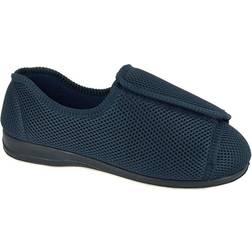 Sleepers Unisex Voksen Frotté Ekstra Brede Tøfler - Marineblå