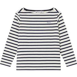 Bonpoint Stribet T-shirt Rayure Marine/Ecru Off-White