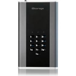 iStorage IS-DT2-256-1000-C-G 10 TB diskAshur DT2 256-bitars USB 3.1 stationär hårddisk med hårdvarukryptering