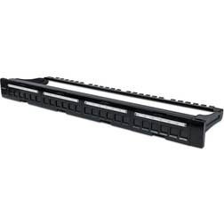 Intellinet Patch Panel, Blank, 1U, 24-Port, Black 1U High - 19inch