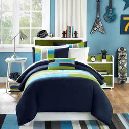 Mi Zone Switch Casual Stripe Bedspread Blue