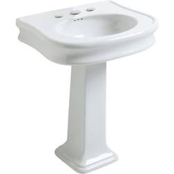 Whitehaus Collection Isabella China Large Traditional Pedestal Sink