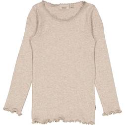 Wheat Bluse Rib Gravel Melange (140) Bluse