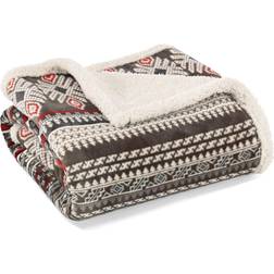 Eddie Bauer Sycamore Ultra Soft Plush Fleece Blankets Red, Brown (152.4x)