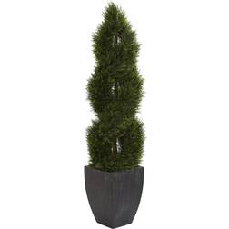 Nearly Natural 5 ft. Double Pond Cypress Spiral