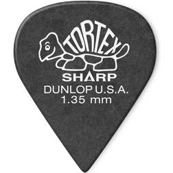 Dunlop 412P135 Tortex Sharp Guitar Picks 1.35mm Black (12-pack)