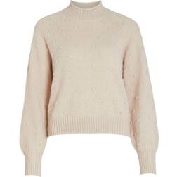 Vila Detailed Knit Sweater - Birch