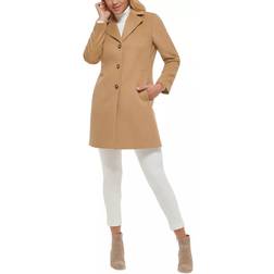 Calvin Klein Women's Single-Breasted Coat - Beige