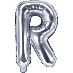 PartyDeco Letter Balloons R 40cm Silver