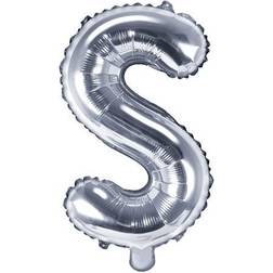 PartyDeco Letter Balloons S 40cm Silver