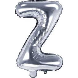 PartyDeco Letter Balloons Z 40cm Silver