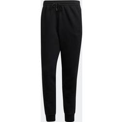 Adidas Essentials French Terry Tapered-Cuff 3-Stripes Pants - Black/Black