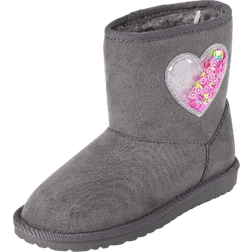 The Children's Place Girls Shakey Heart Faux Suede Boots