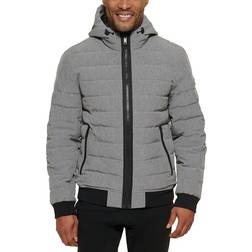 DKNY Quilted Hooded Bomber Jacket