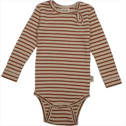 Petit Piao Striped Body L/S - French Roast/Tapioka