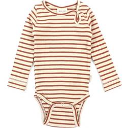 Petit Piao Striped Body L/S - Copper Brown/Tapioka